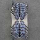 4.75" LIGHT BLUE MONARCH BUTTERFLY W/WIRE