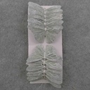 5" SILVER GLITTER BUTTERFLY W/WIRE