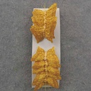 3" GOLD GLITTER BUTTERFLY W/WIRE