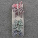3" SILVER GLITTER BUTTERFLY 4-ASST PRI. COLORS W/ WIRE