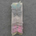 3" PASTEL BUTTERFLY W/SILVER GLITTER 6-ASST W/ WIRE