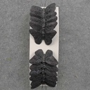 3" BLACK GLITTER BUTTERFLY W/WIRE
