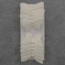 4.5" WHITE MICA BUTTERFLY W/WIRE