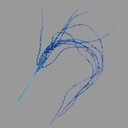 32" HANGING GLITTER VINE BLUE