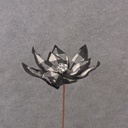 13" POINSETTIA PICK BLACK/WHITE PLAID