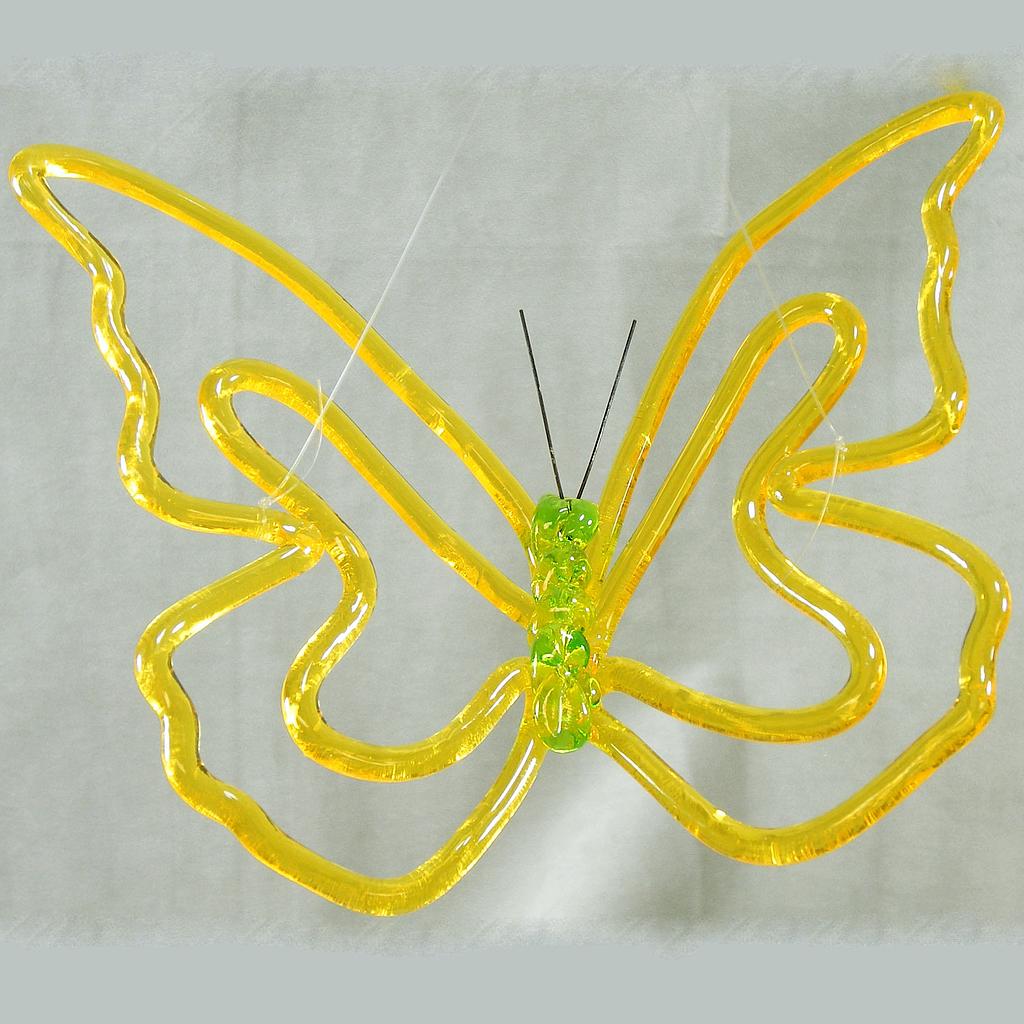 [SB341-YEL] 10" BUTTERFLY HANGING YELLOW