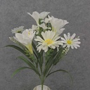 20" LILY & DAISY BUSH X10 WHITE