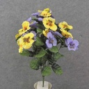 19.5" PANSY BUSH X14 PURPLE/YELLOW