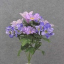 18.5" LILY, HYDRANGEA & DAISY BUSH X9 PUR/LAV