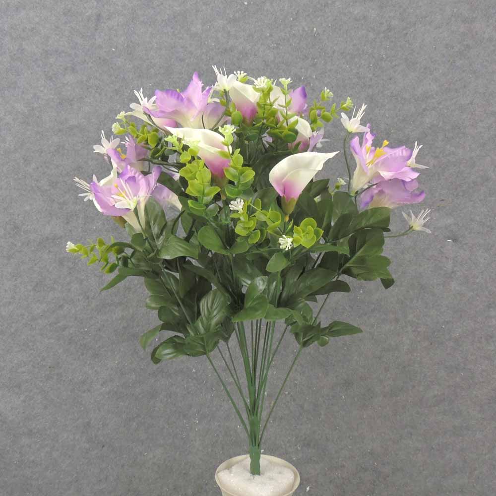 [SE1000-LAV] 24" CALLA & LILY MIXED BUSH X18 LAVENDER