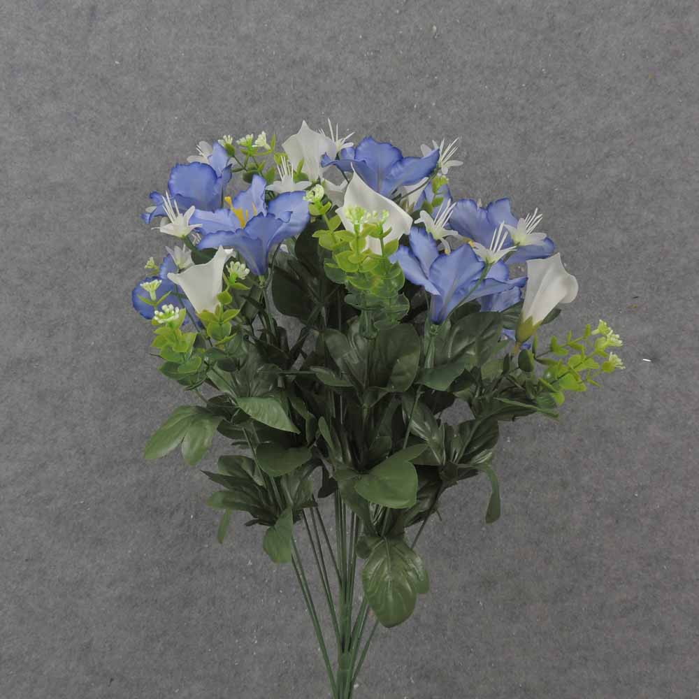 24" CALLA & LILY MIXED BUSH X18 BLUE