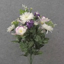 24" ROSE, DAISY & ORCHID MIXED BUSH X24 PURPLE/WHITE
