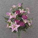 24" PEONY & LILY HALF BUSH X18 PURPLE/LAVENDER