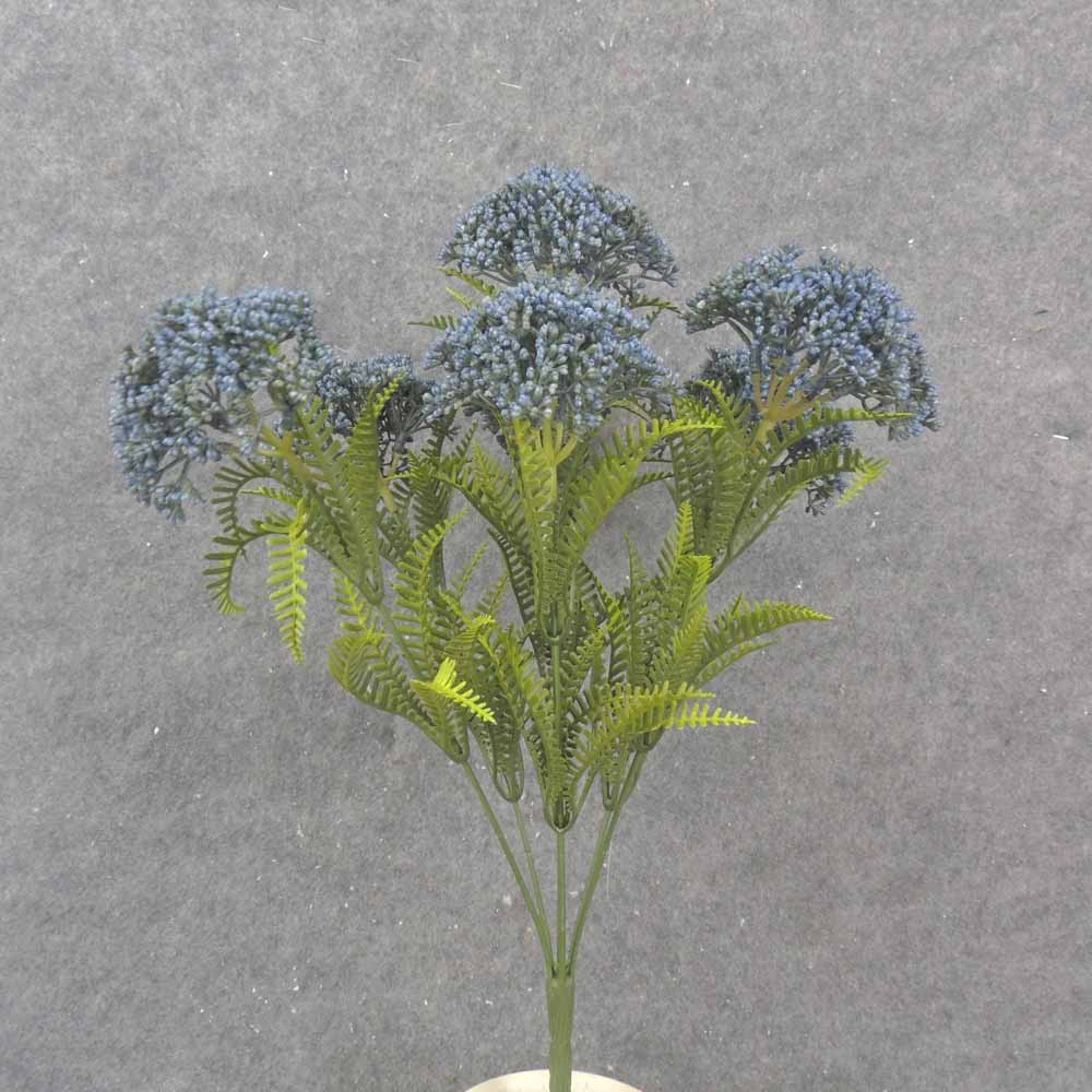 17" SEDUM BUSH X7 BLUE