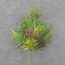 19" SUCCULENT & MIXED FOLIAGE SPRAY BURGUNDY/GREEN