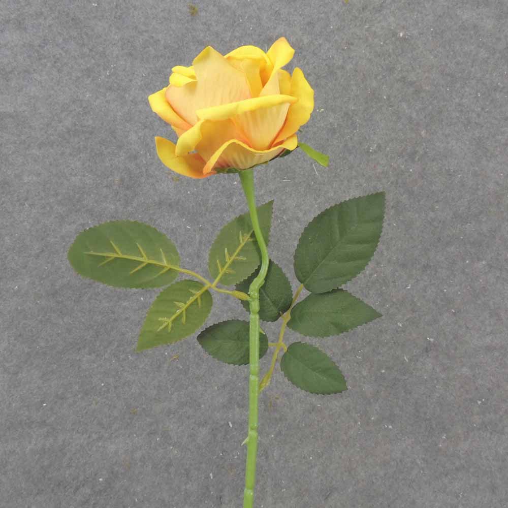 [SB1046-YEL] 20" OPEN ROSE STEM YELLOW