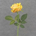 20" OPEN ROSE STEM YELLOW