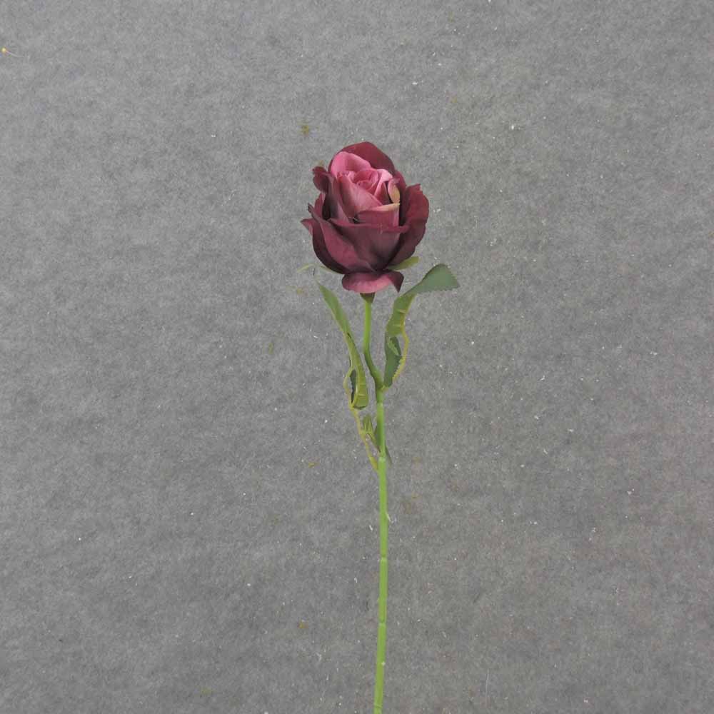 [SB1046-BTP] 20" OPEN ROSE STEM BEAUTY/PLUM