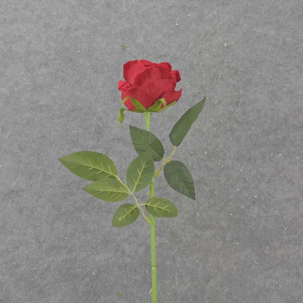 20" OPEN ROSE STEM RED