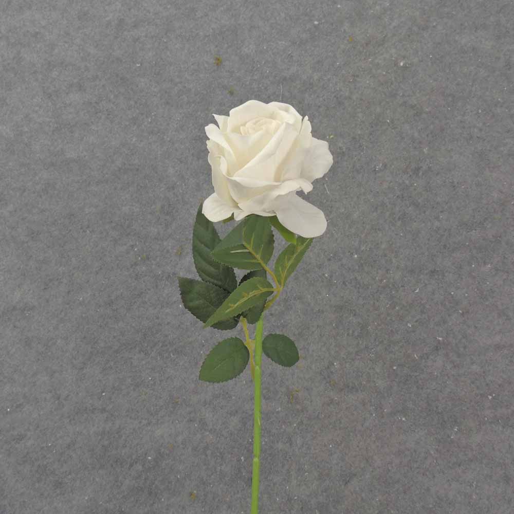[SB1046-CWH] 20" OPEN ROSE STEM CREAM/WHITE