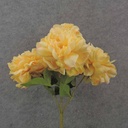 17.5" PEONY BUSH X 5 YELLOW