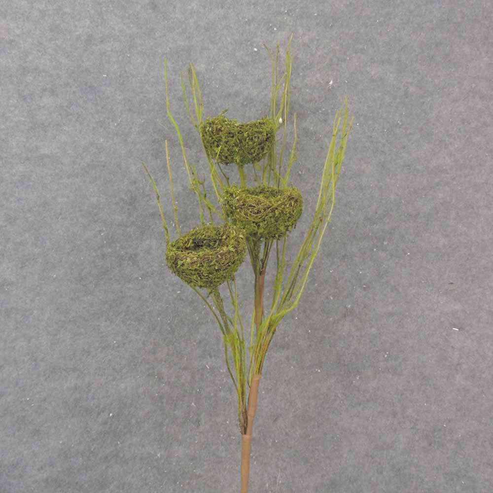 35" TWIG SPRAY W/NESTS X3 MOSS