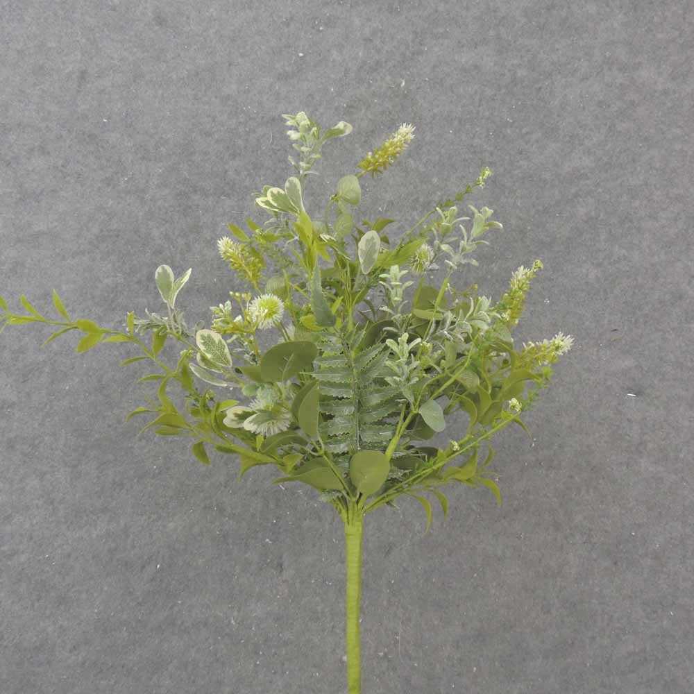22" EUCALYPTUS, THISTLE & FOLIAGE BUSH CREAM