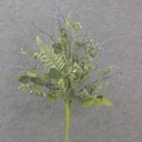 24" EUCALYPTUS & MIXED FOLIAGE BUSH PUR/GRN