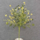 21&quot; EUCALYPTUS, FERN &amp; BLOSSOM BUSH YELLOW