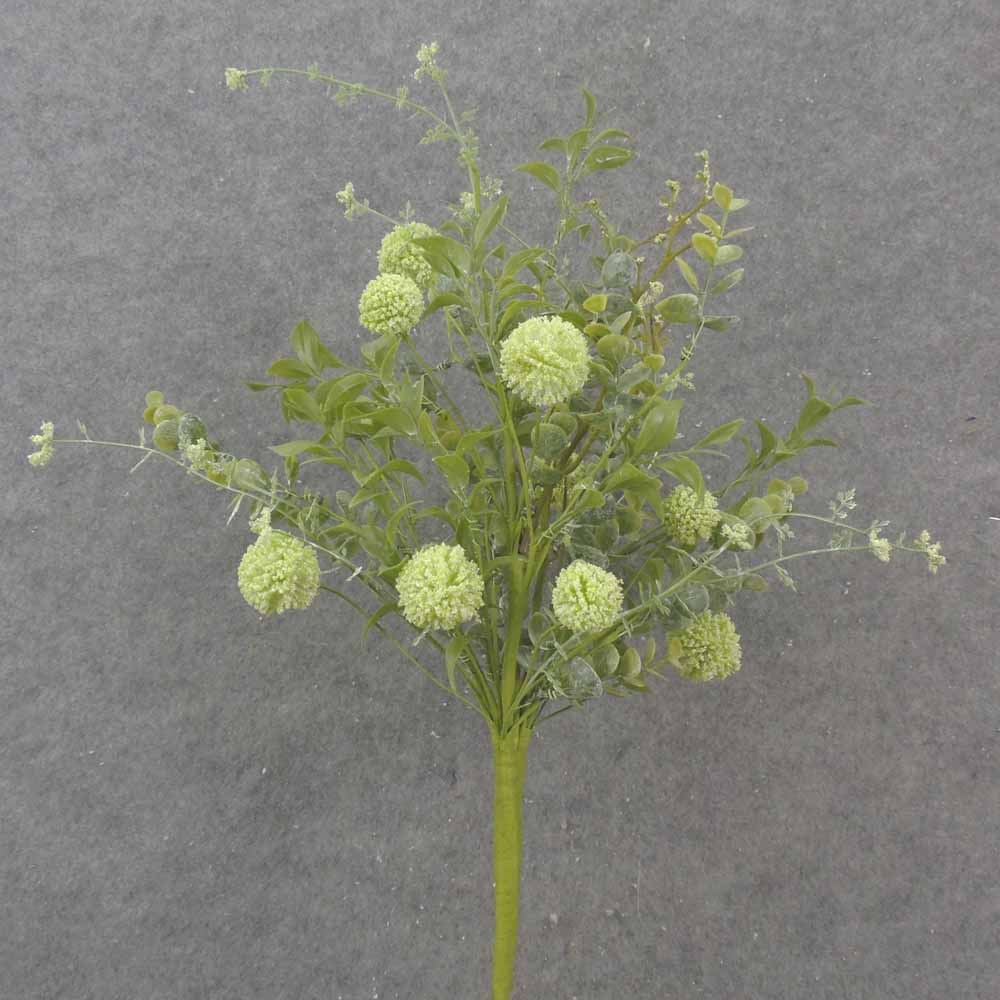 [SA1024-GRN] 22" EUCALYPTUS & THISTLE BUSH GREEN