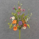 22" DAISY, THISTLE & MIXED FOLIAGE BUSH ORANGE/PINK