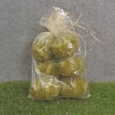 4" MOSS EGGS W/TWINE (6/BAG)