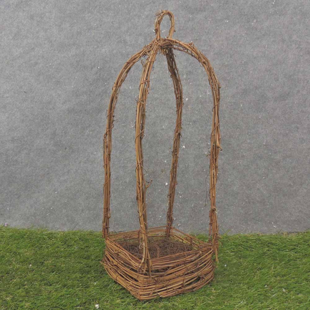 [SA1010-NAT] NATURAL TWIG LANTERN 6"x6"x17"