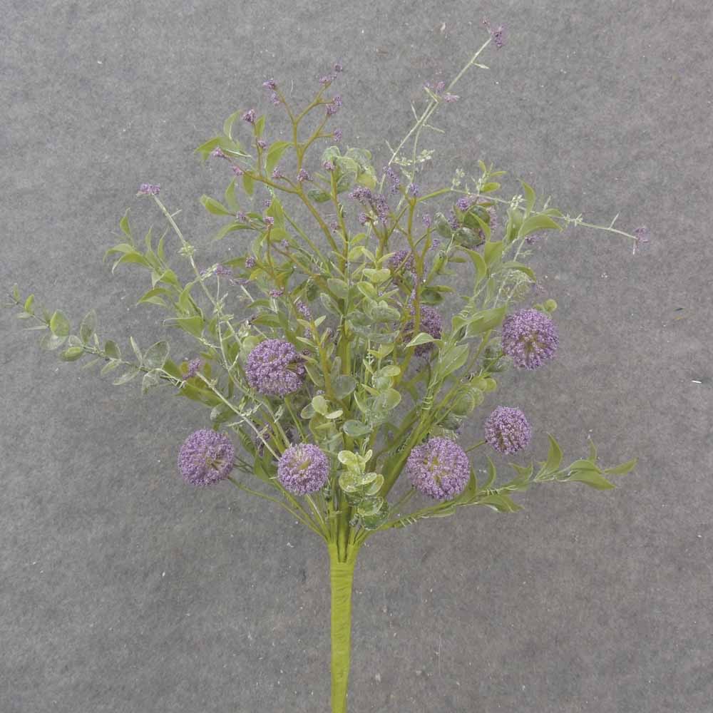 22&quot; EUCALYPTUS &amp; THISTLE BUSH PURPLE