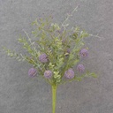 22&quot; EUCALYPTUS &amp; THISTLE BUSH PURPLE