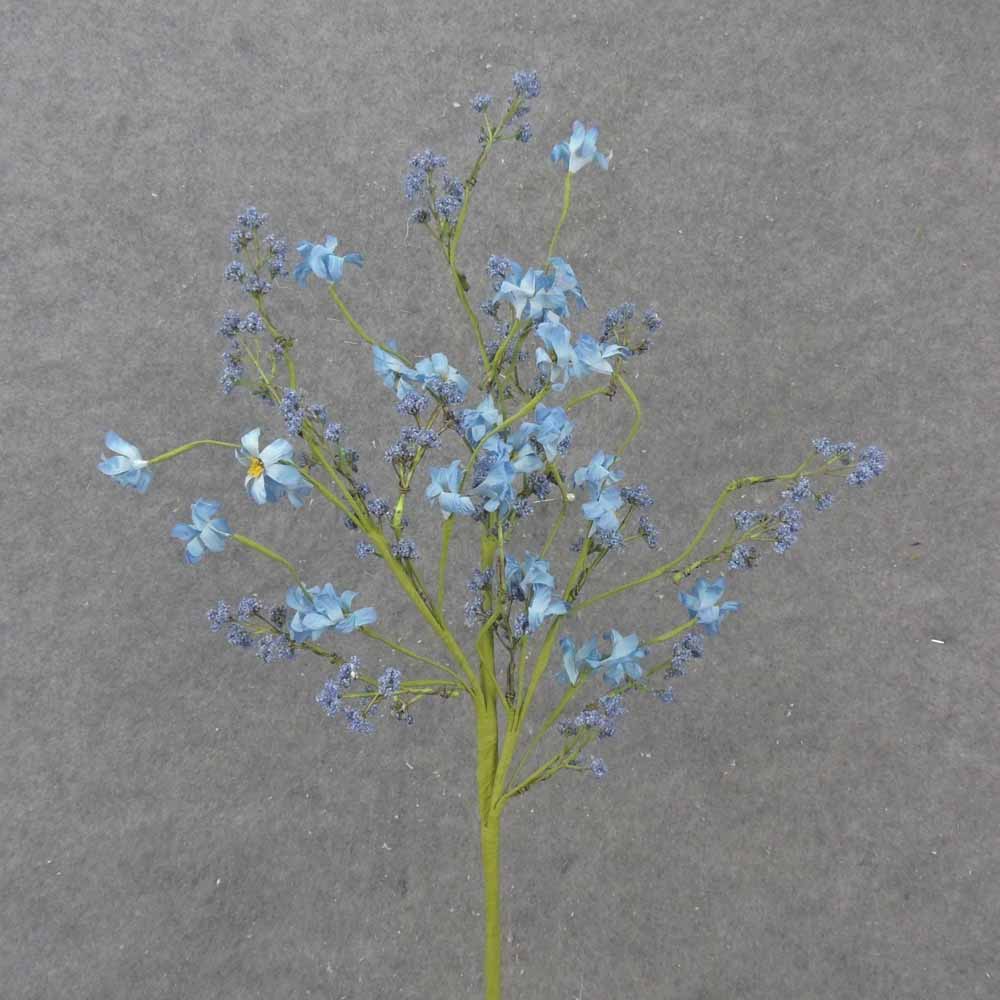 [SA1031-BLU] 28" BERRY & BLOSSOM SPRAY BLUE