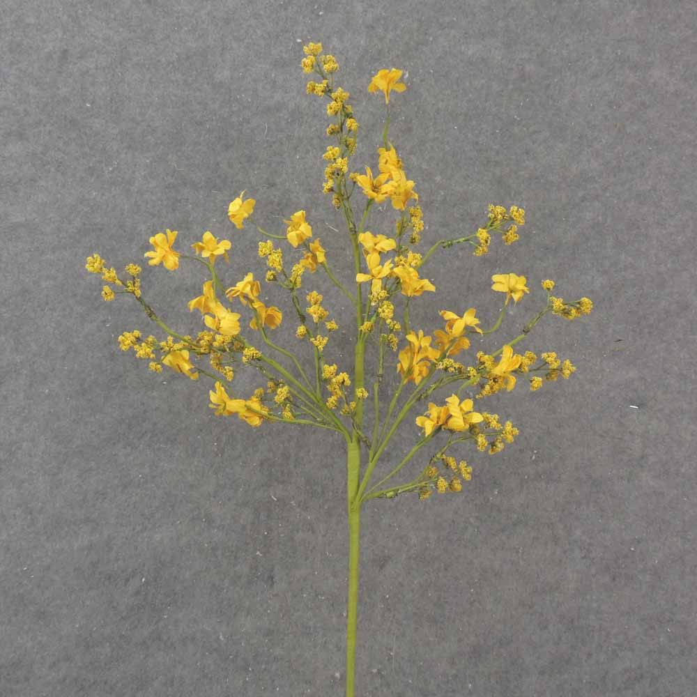 [SA1031-YEL] 28" BERRY & BLOSSOM SPRAY YELLOW