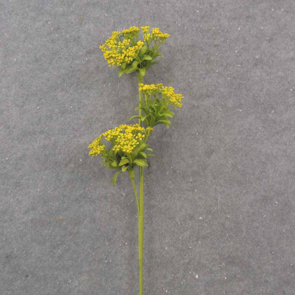 23.5&quot; QUEEN ANNE'S LACE SPRAY X3 YELLOW