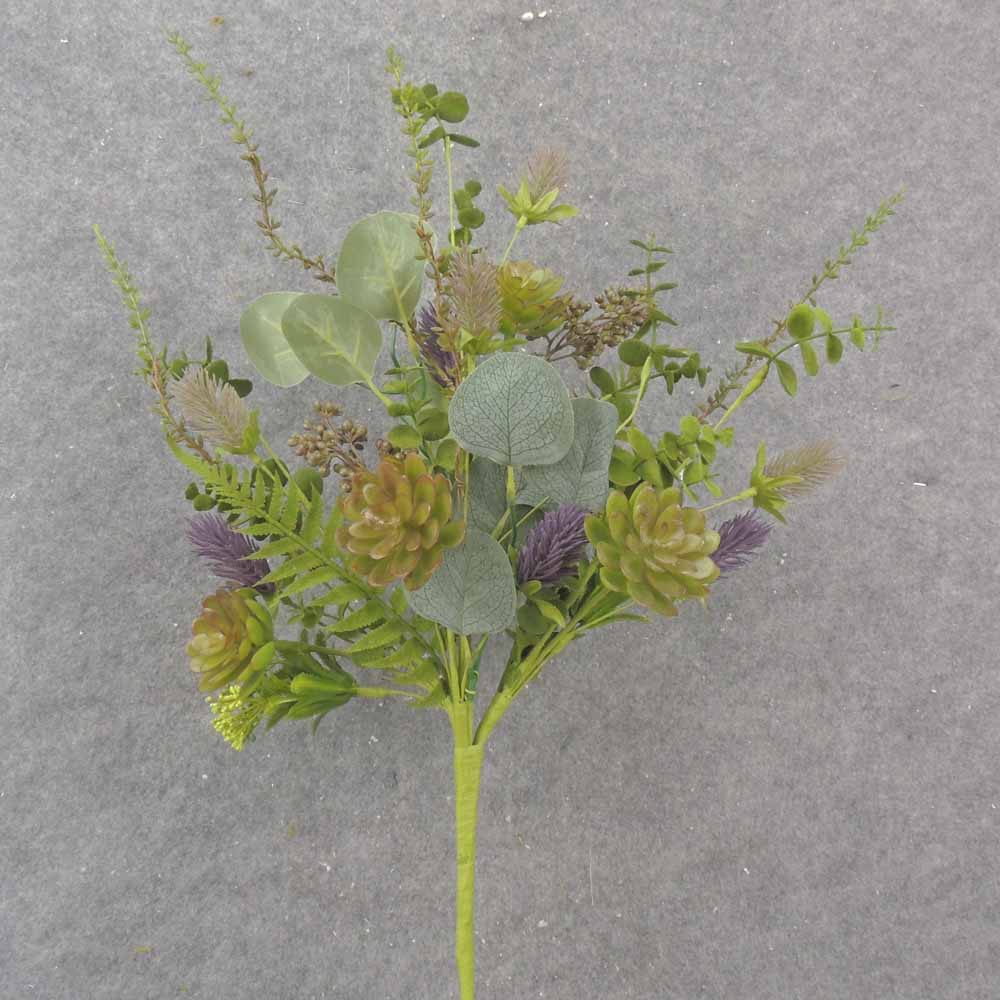 23" SUCCULENT, EUCALYPTUS & THISTLE BUSH