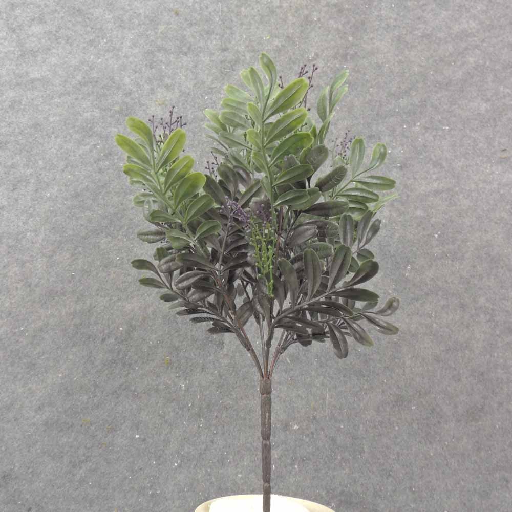 [SB1022] 14" HONEY LOCUST LEAF BUSH X7 PURPLE/GREEN