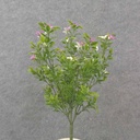 14.5" TEALEAF BUSH W/ BLOSSOMS X7 PURPLE/WHITE