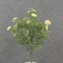 13" FOLIAGE BUSH X7 W/ MINI DAISIES CREAM