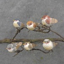 2.75" MUSHROOM BIRD ASSORTMENT NEUTRAL W/CLIP