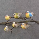 2.75" MUSHROOM BIRD ASSORTMENT NATURAL W/CLIP
