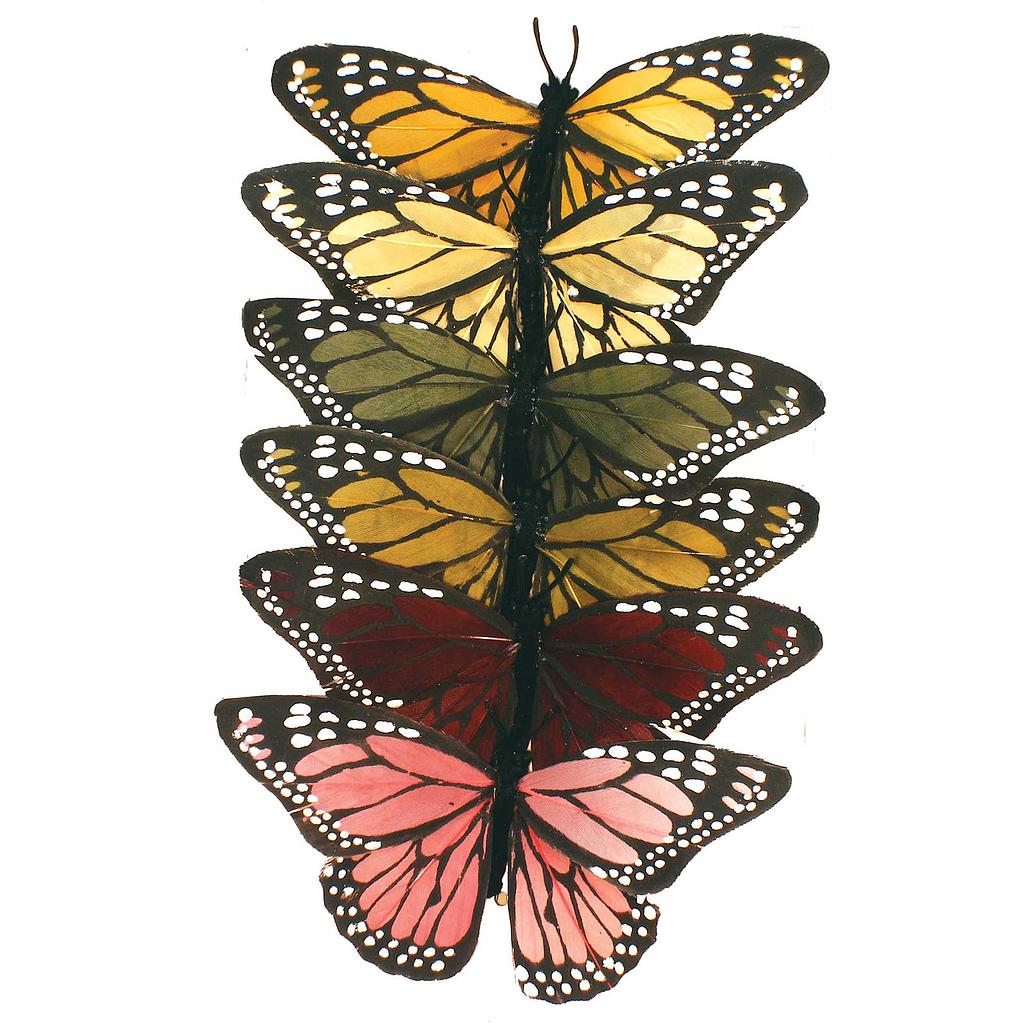 4.5" FALL MONARCH BUTTERFLY 6-ASST