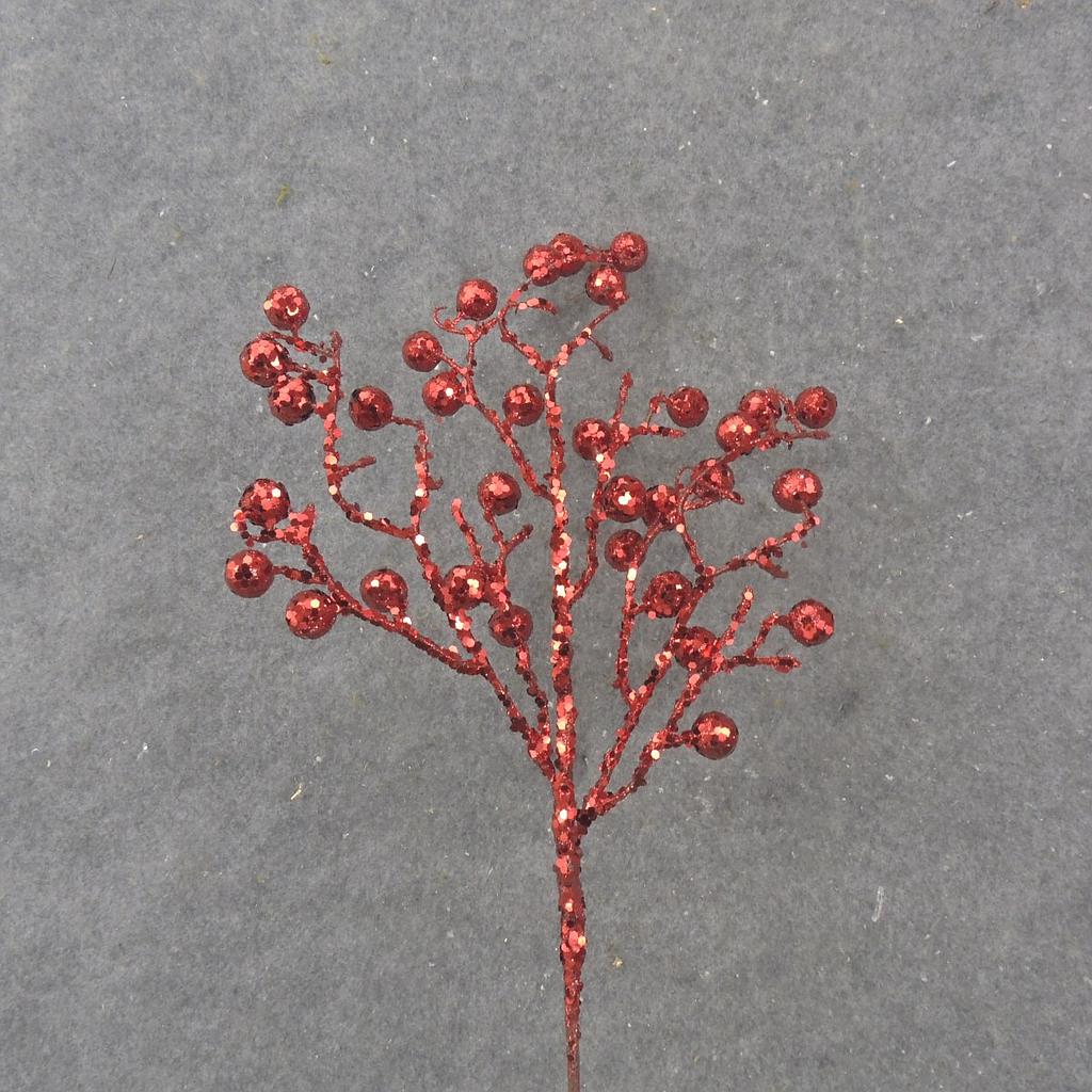 [XA1000-RED] 16" GLITTER BERRY PICK RED