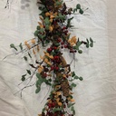 5' EUCALYPTUS GARLAND W/ CONES & BERRIES TRICOLOR