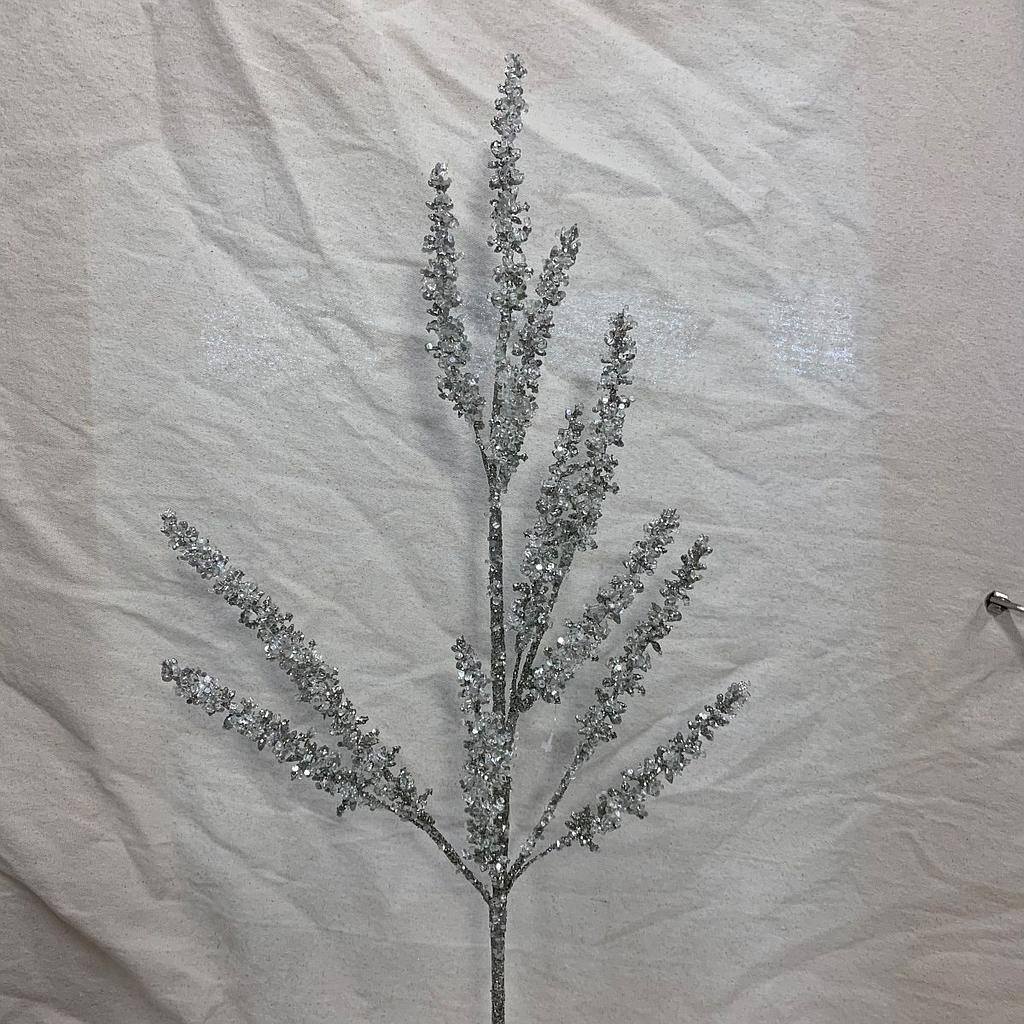 29.5&quot; GLITTER AMARANTHUS SPRAY PLATINUM