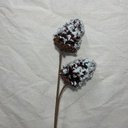 23" GLITTER PINECONE SPRAY X2 SILVER