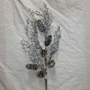 39" GLITTER TWIG SPARY W/ PINECONES